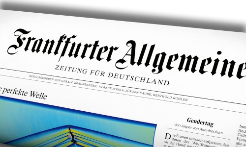 Zeitung: Frankfurter Allgemeine Zeitung – F.A.Z. (Ausschnitt)